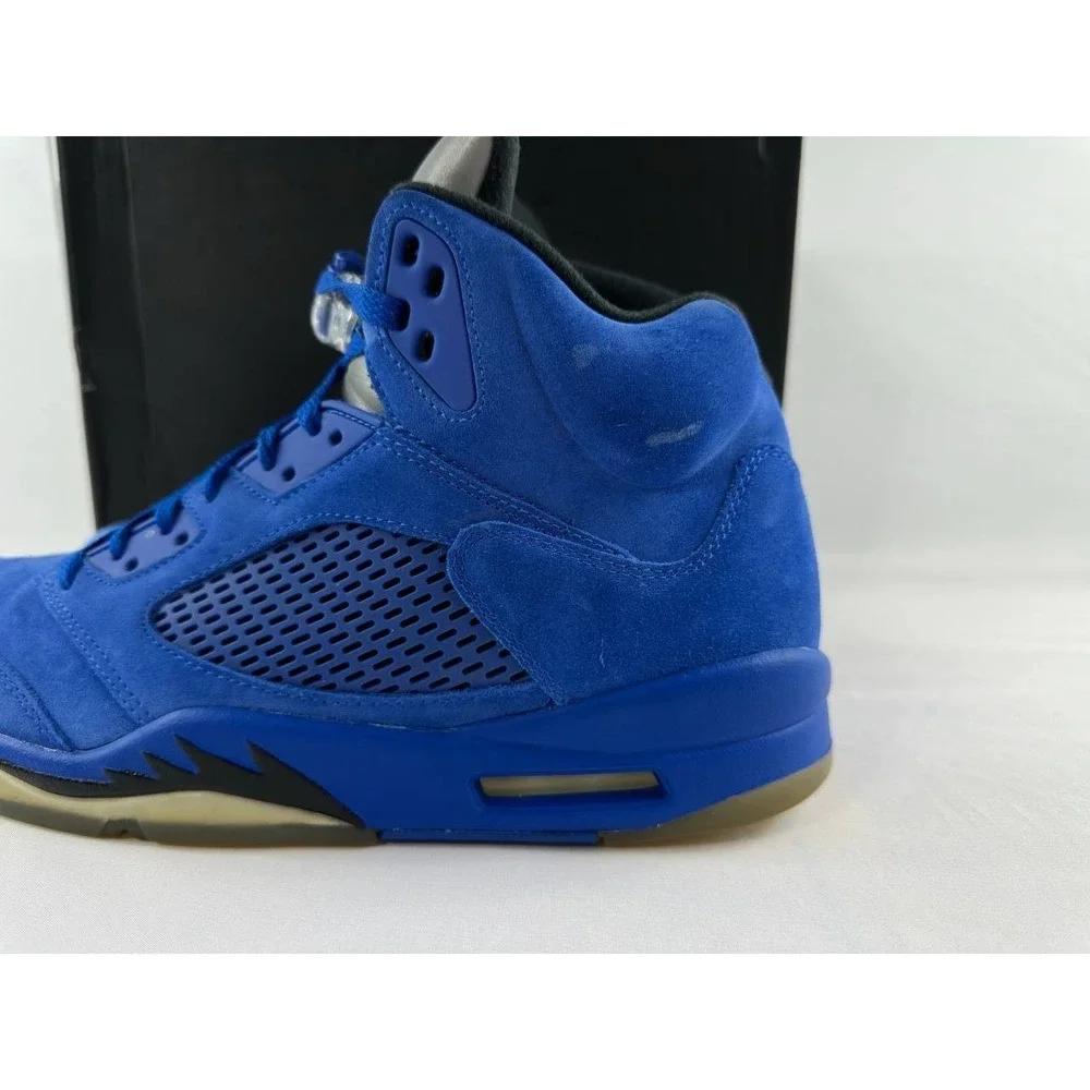 Nike Air Jordan 5 Retro 'Blue Suede' 2017 136027-401 Men's Size 12
